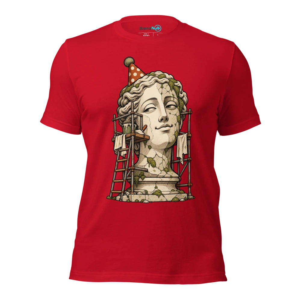 Feeling BrandNu. The face is a listed building T Shirt Red Front