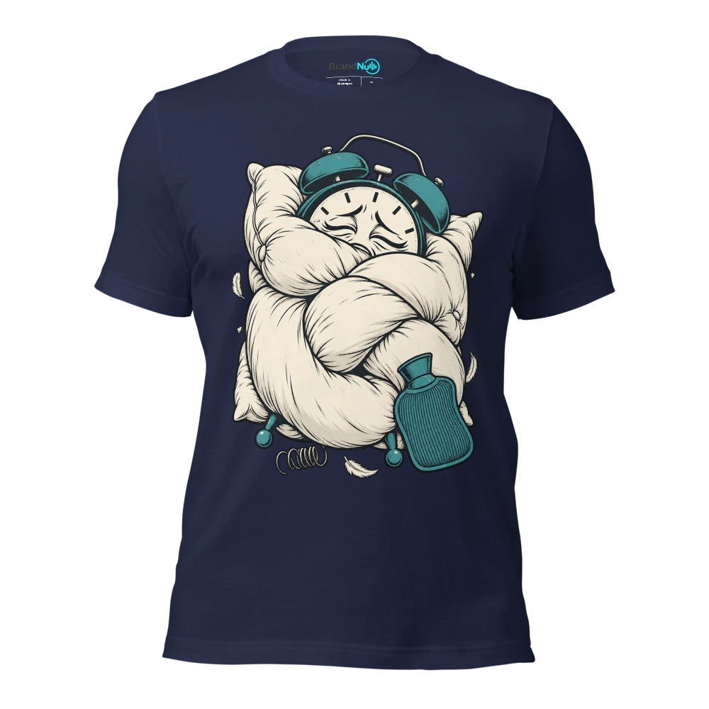 Woke up BrandNu. Slept funny. Warranty void T Shirt Navy Front