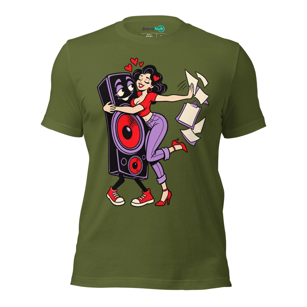 I FELL FOR YOUR BASSLINE NOT YOUR LIFE PLAN T Shirt Olive Front