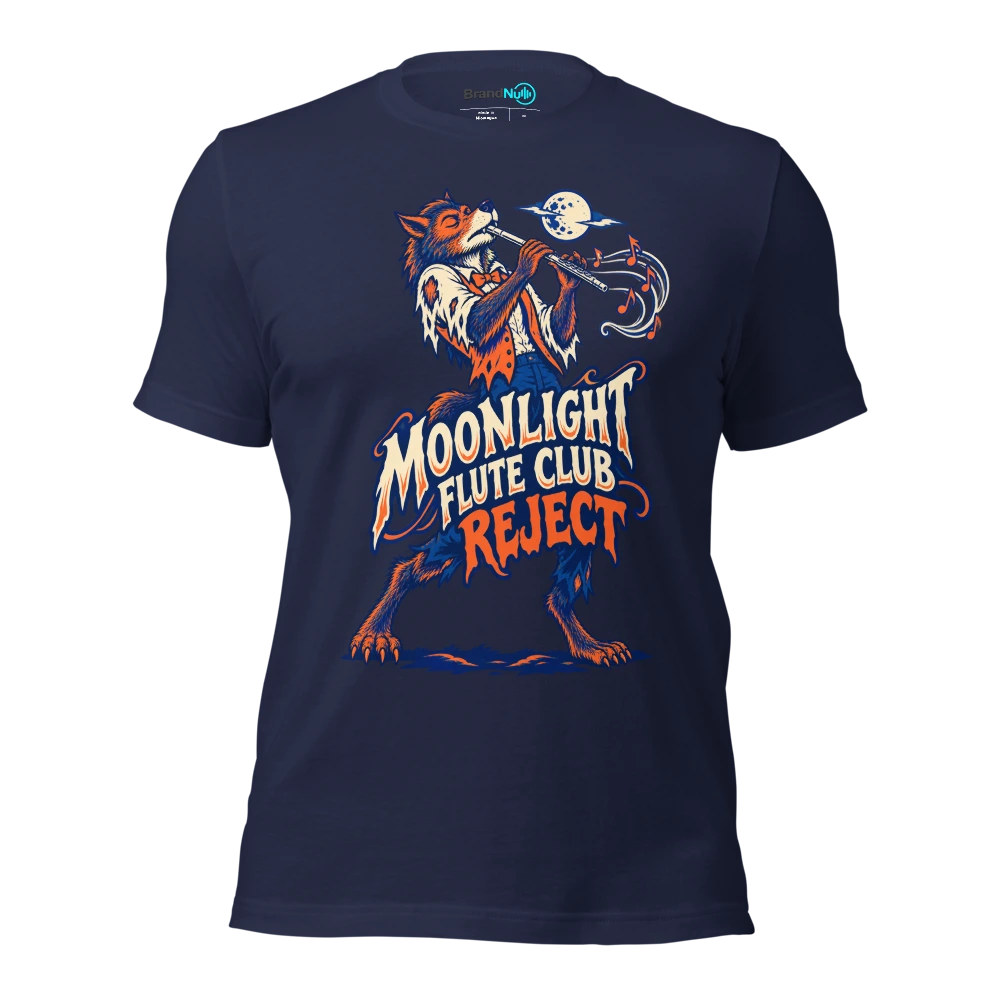 MOONLIGHT FLUTE CLUB REJECT T Shirt Navy Front