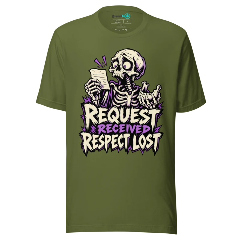 REQUEST RECEIVED RESPECT LOST T Shirt - Olive