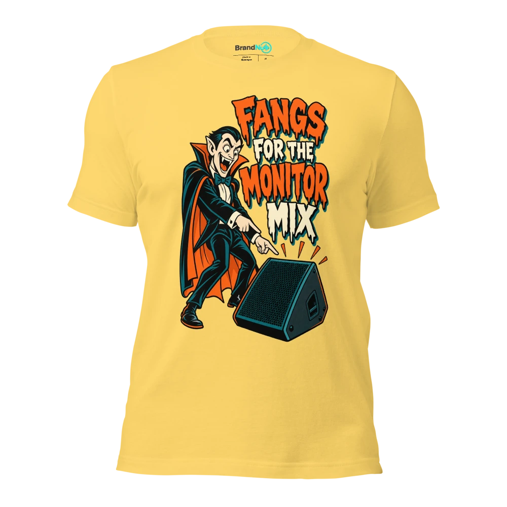 FANGS FOR THE MONITOR MIX T Shirt Yellow Front