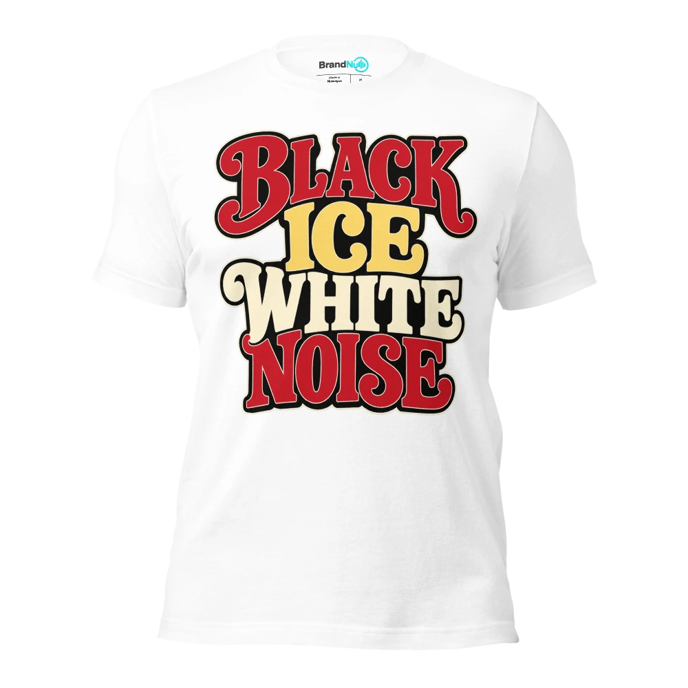 BLACK ICE WHITE NOISE T Shirt White Front