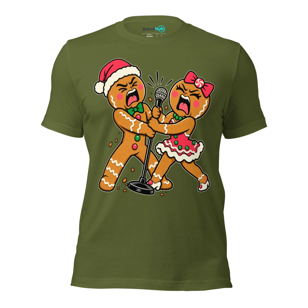 THE FESTIVE DUET HAS BECOME A CUSTODY BATTLE T Shirt Olive Front