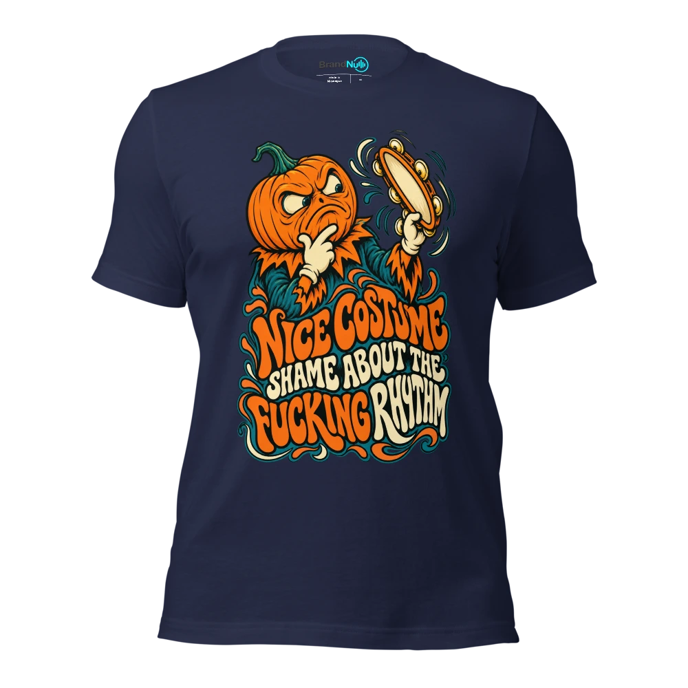NICE COSTUME SHAME ABOUT THE FUCKING RHYTHM T Shirt Navy Front