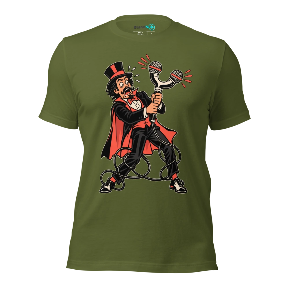 THE LOVE WIZARD HAS FORMED ANOTHER DUO T Shirt Olive Front