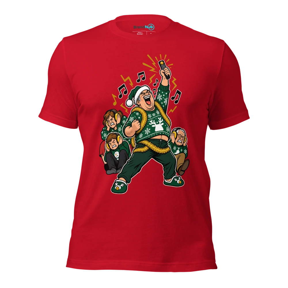 UNCLE HAS FOUND THE KARAOKE REMOTE AGAIN T Shirt Red Front