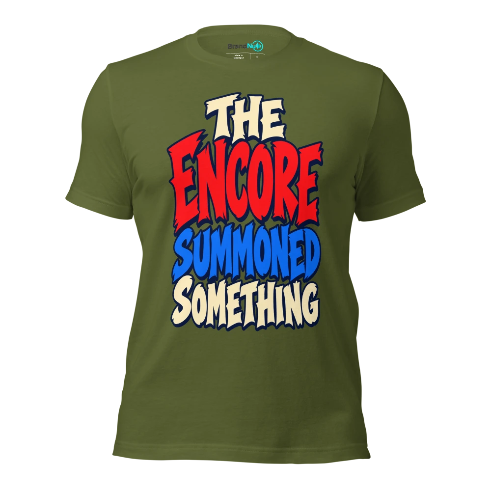 THE ENCORE SUMMONED SOMETHING T Shirt Olive Front