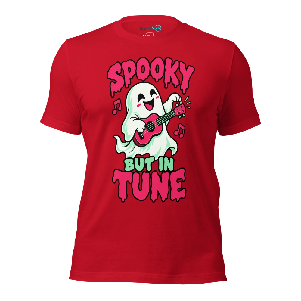 SPOOKY BUT IN TUNE T Shirt Red Front
