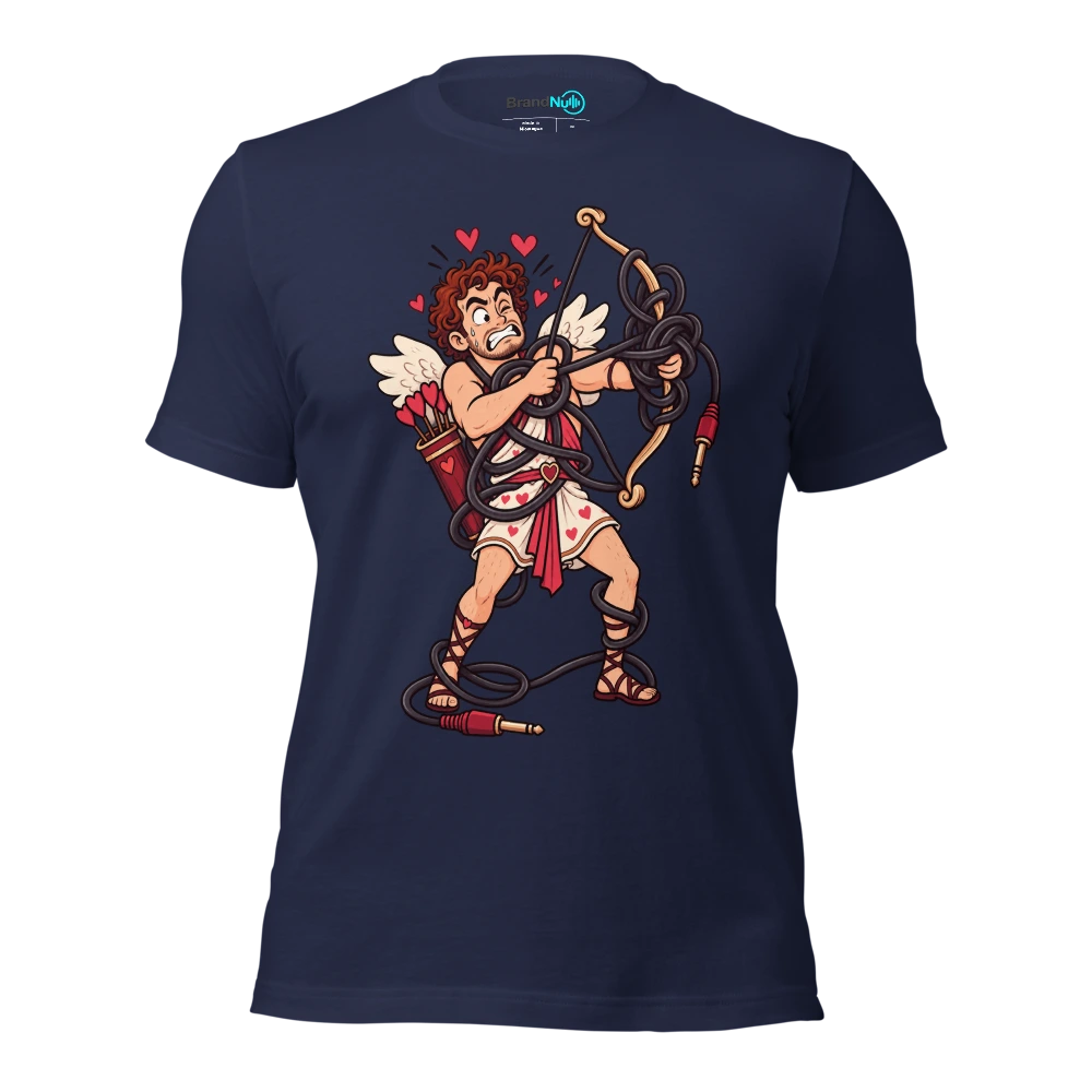 THIS BOW IS JUST ANOTHER BAD CABLE LOOP T Shirt Navy Front