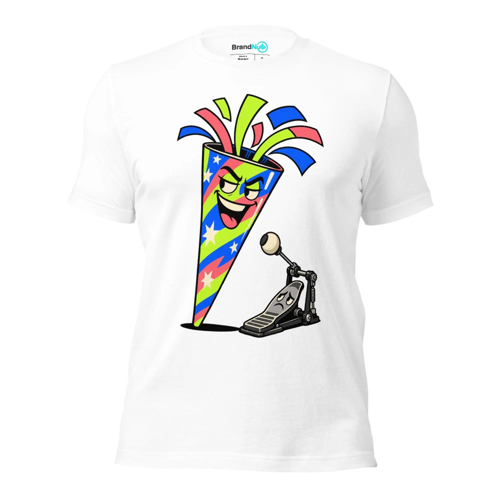 THIS PARTY POPPER HAS MORE PUNCH THAN YOUR KICK T Shirt White Front