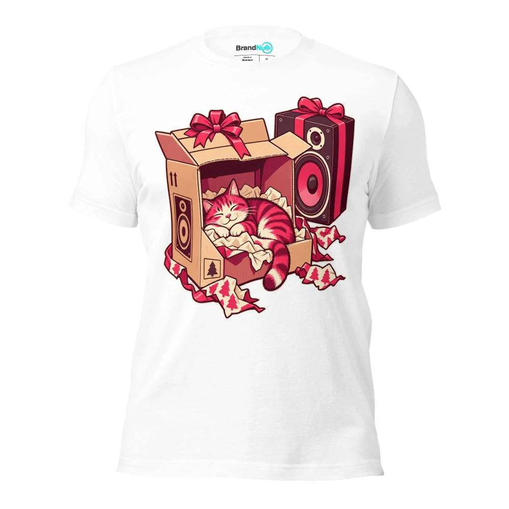 THE CAT HAS CLAIMED THE NEW SPEAKER BOX T Shirt White Front