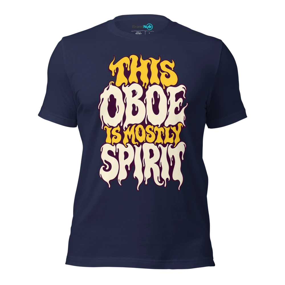 THIS OBOE IS MOSTLY SPIRIT T Shirt Navy Front