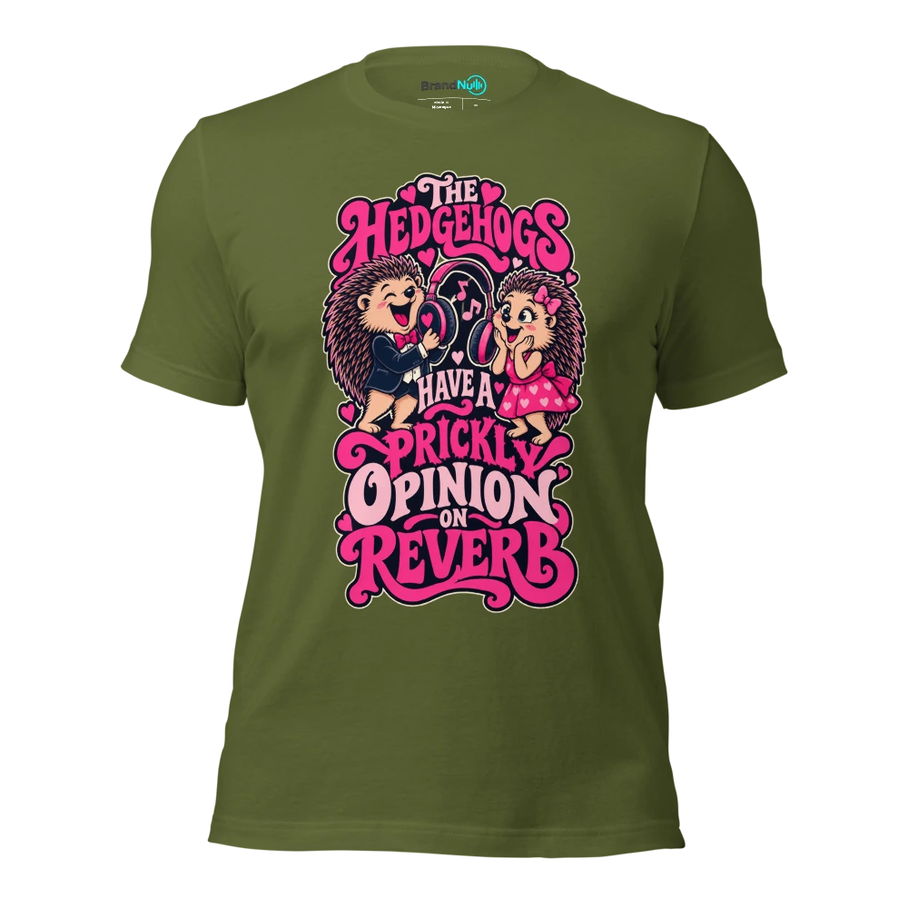 THE HEDGEHOGS HAVE A PRICKLY OPINION ON REVERB T Shirt Olive Front
