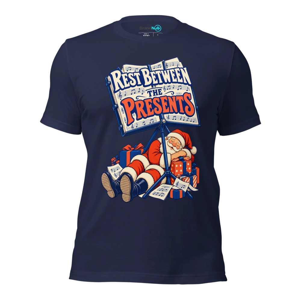 REST BETWEEN THE PRESENTS T Shirt Navy Front