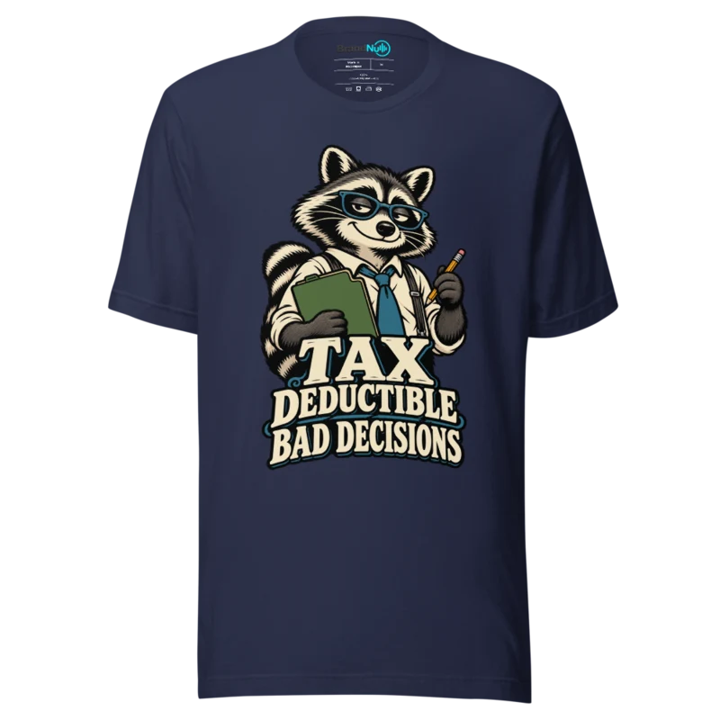 TAX DEDUCTIBLE BAD DECISIONS T Shirt - Navy