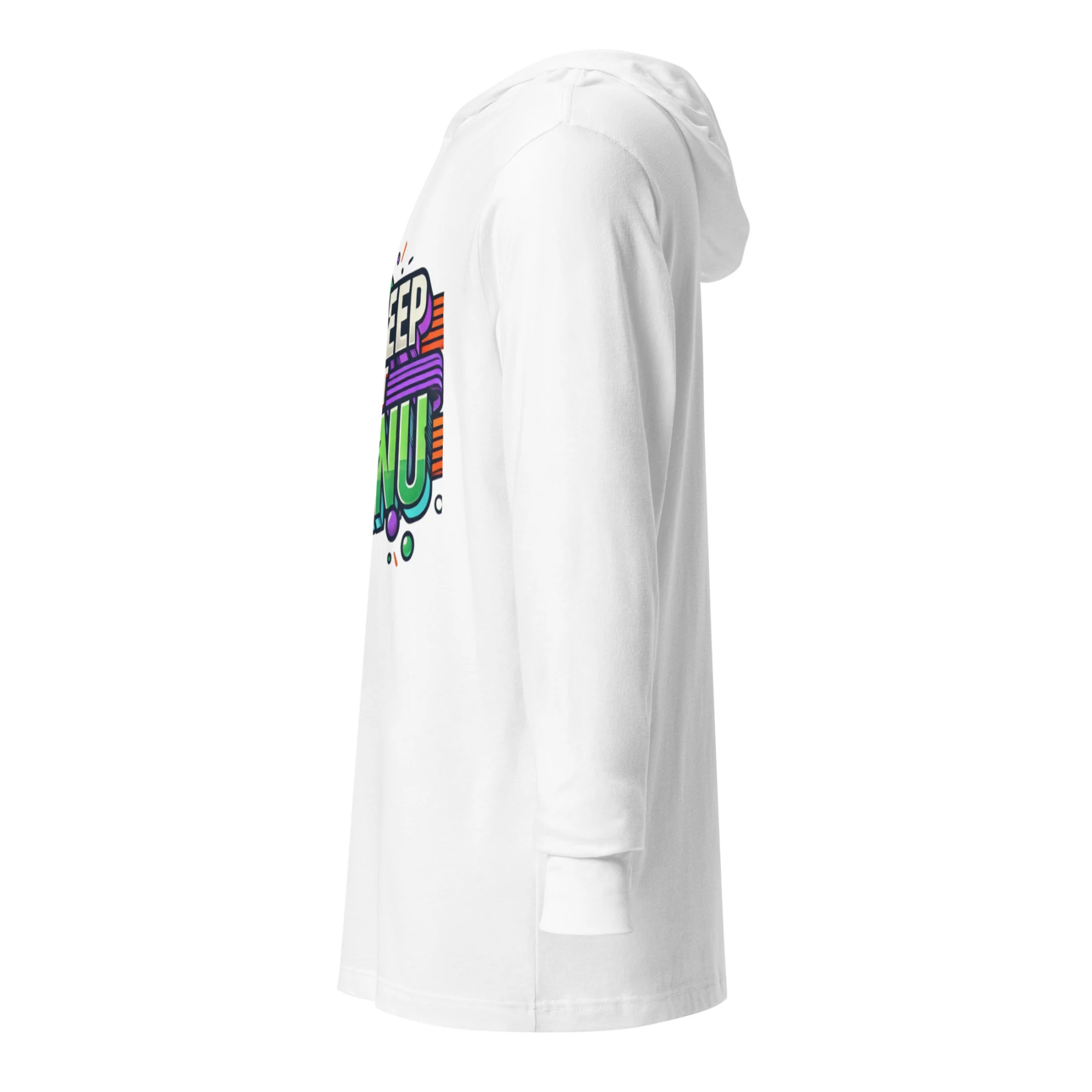 No Sleep Just BR&NU Vibrant Hooded Long-Sleeve Tee