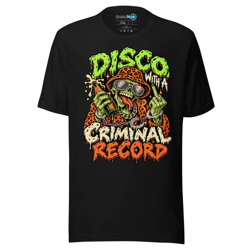 BrandNu Disco With A Criminal Record T-Shirt - Black
