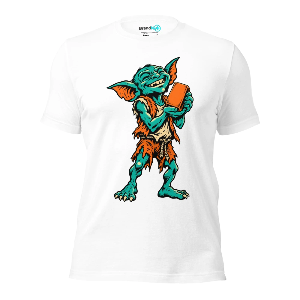 THE GIFT GOBLIN HAS BOUGHT ANOTHER USELESS PEDAL T Shirt White Front