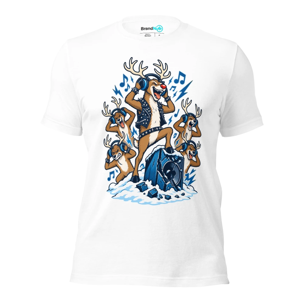 THE REINDEER HAVE UNIONISED OVER THE PLAYLIST T Shirt White Front