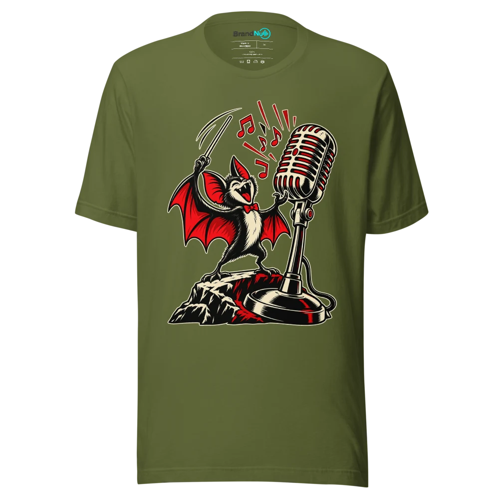 THE BAT HAS REQUESTED A SOLO T Shirt Olive Front