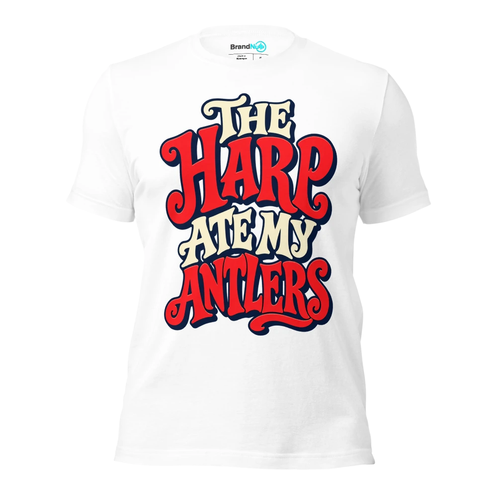 THE HARP ATE MY ANTLERS T Shirt White Front