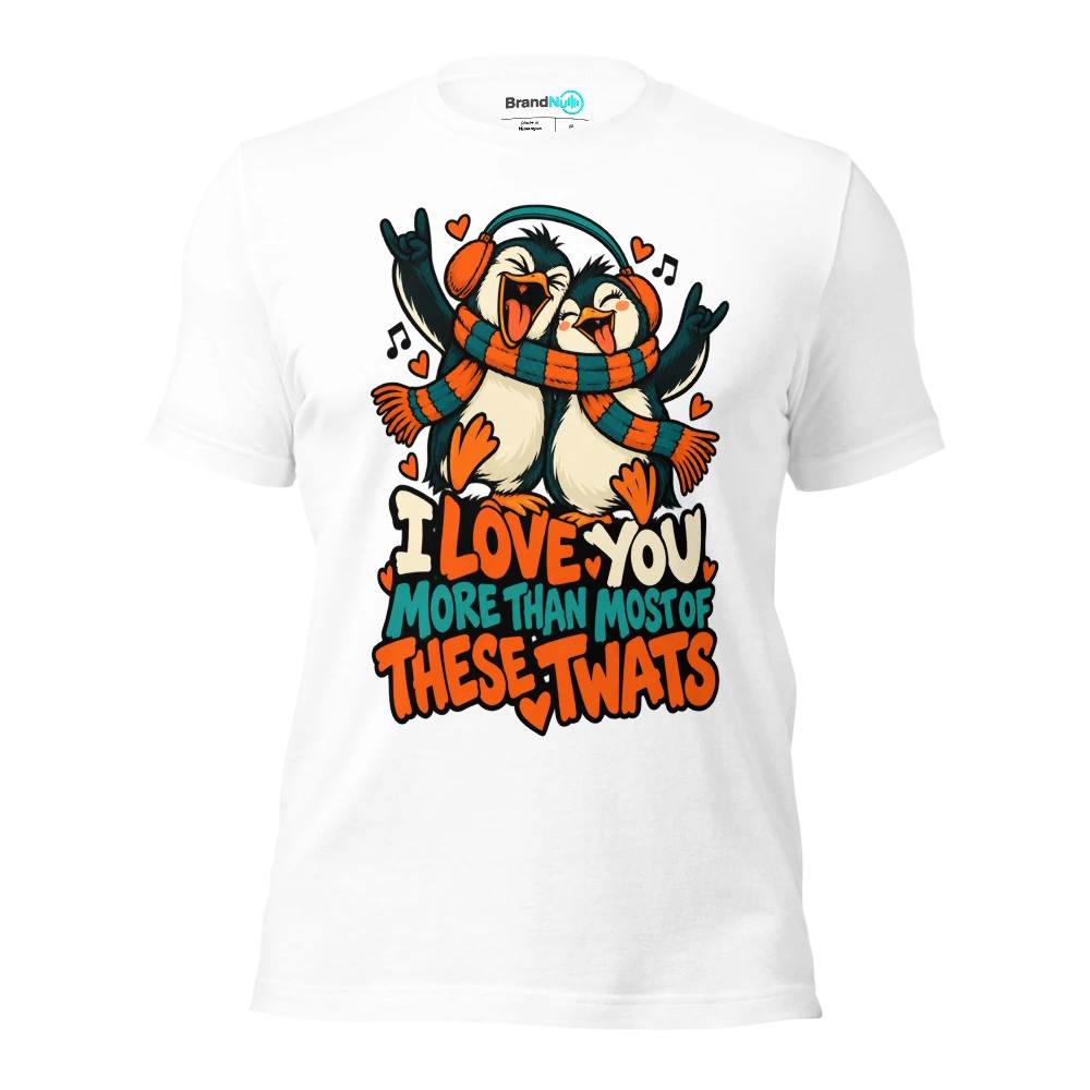 I LOVE YOU MORE THAN MOST OF THESE TWATS T Shirt White Front