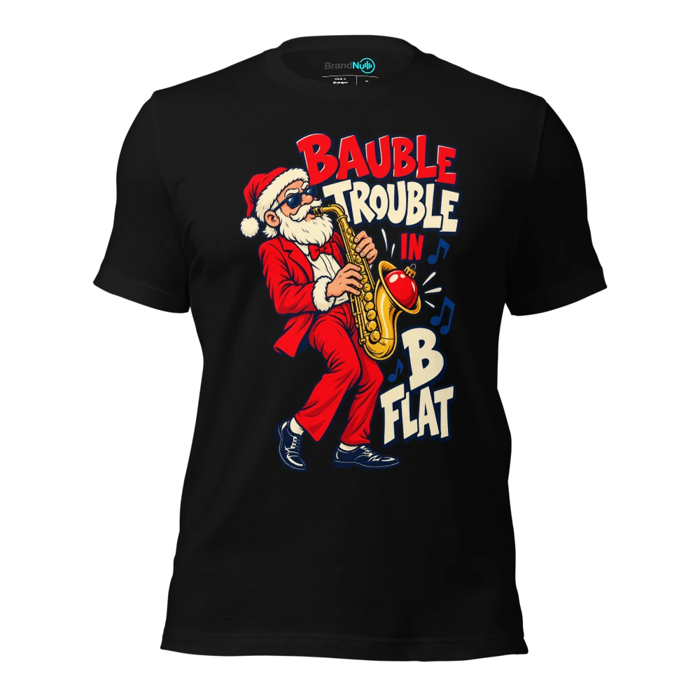BAUBLE TROUBLE IN B FLAT T Shirt Black Front