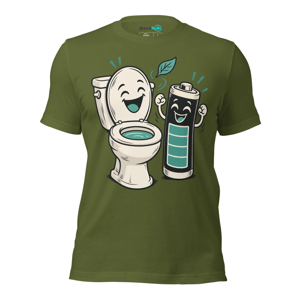 Thought I needed a BrandNu life. Turns out I needed a poo T Shirt Olive Front