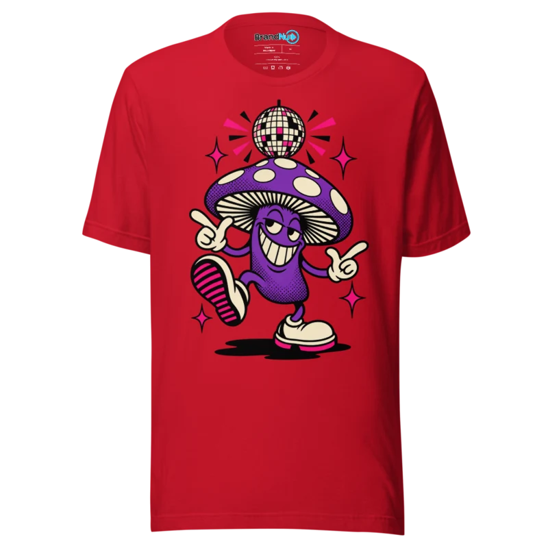 BrandNu Mirrorball Mushroom T-Shirt - Red
