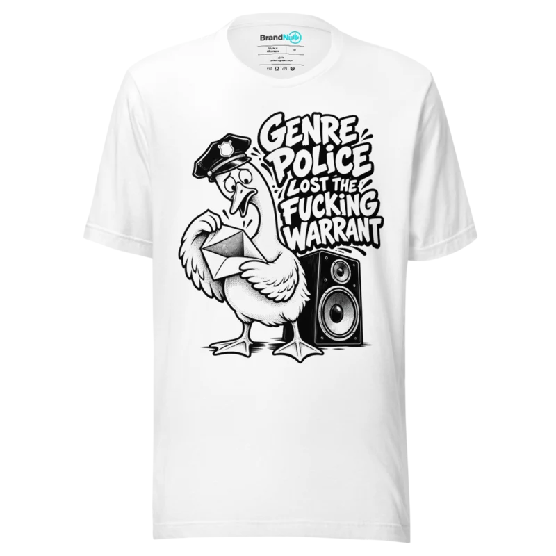 GENRE POLICE LOST THE FUCKING WARRANT T Shirt - White
