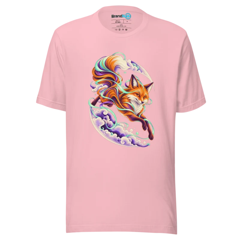Neon Fox Cloud T Shirt - Olive