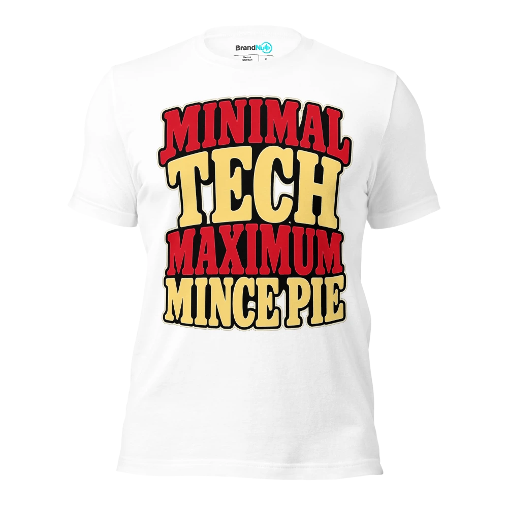 MINIMAL TECH MAXIMUM MINCE PIE T Shirt White Front