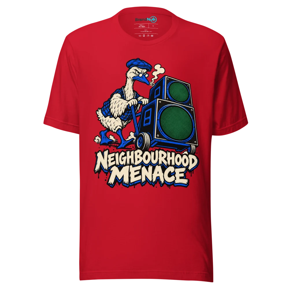 NEIGHBOURHOOD MENACE T Shirt Red Front