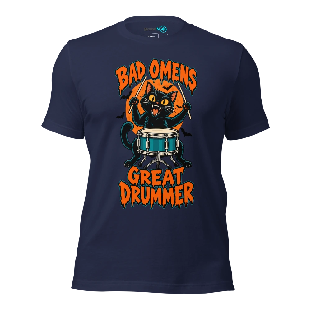 BAD OMENS GREAT DRUMMER T Shirt Navy Front