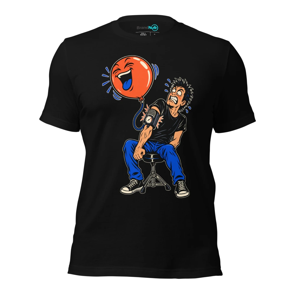 THIS BIRTHDAY BALLOON IS A BLOOD PRESSURE MONITOR T-SHIRT