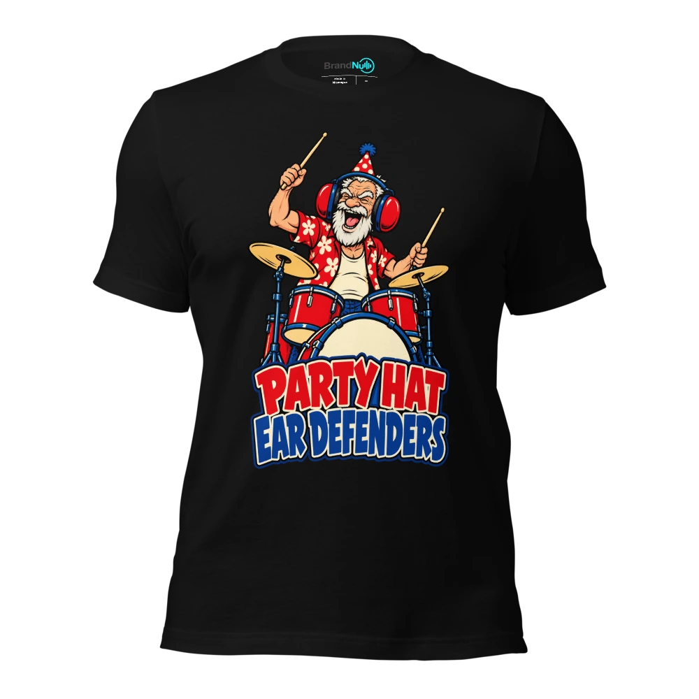 PARTY HAT EAR DEFENDERS T-SHIRT
