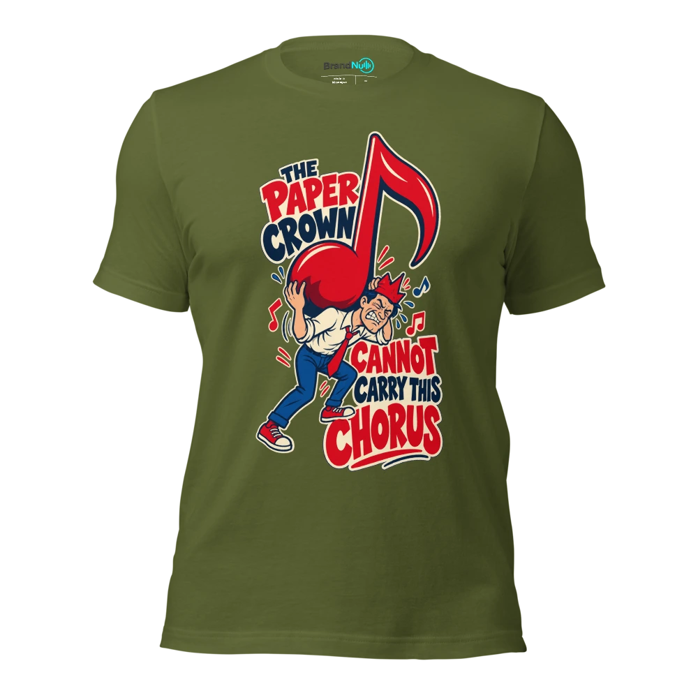 THE PAPER CROWN CANNOT CARRY THIS CHORUS T Shirt Olive Front