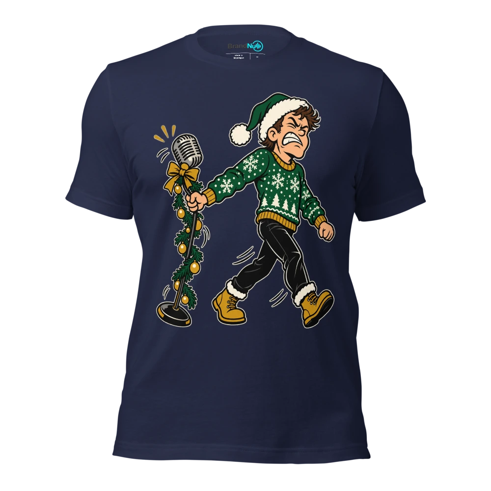 MY RESOLUTION IS TO STOP ACCEPTING CHRISTMAS GIGS T Shirt Navy Front