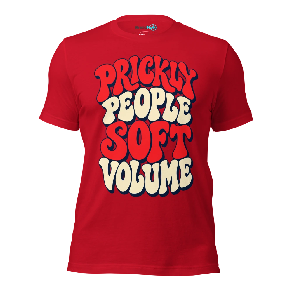 PRICKLY PEOPLE SOFT VOLUME T Shirt Red Front