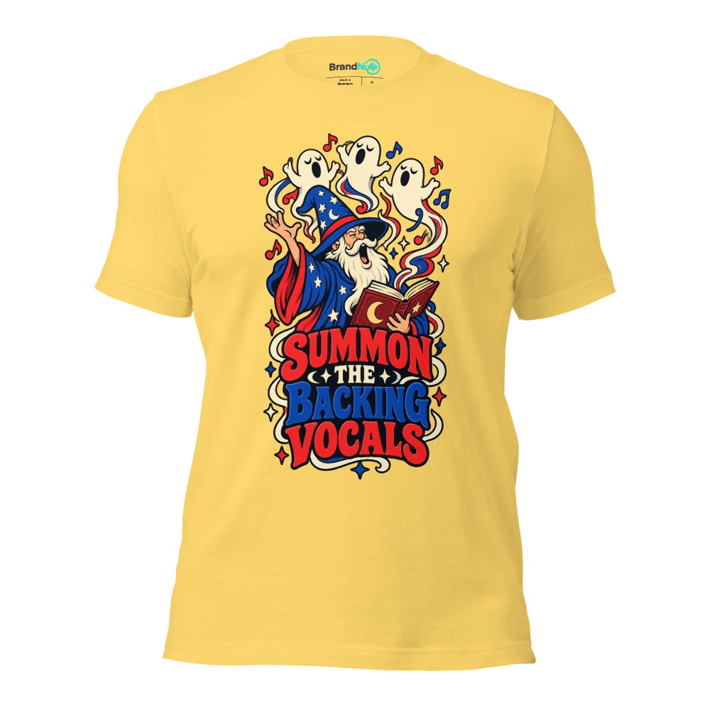 SUMMON THE BACKING VOCALS T Shirt Yellow Front