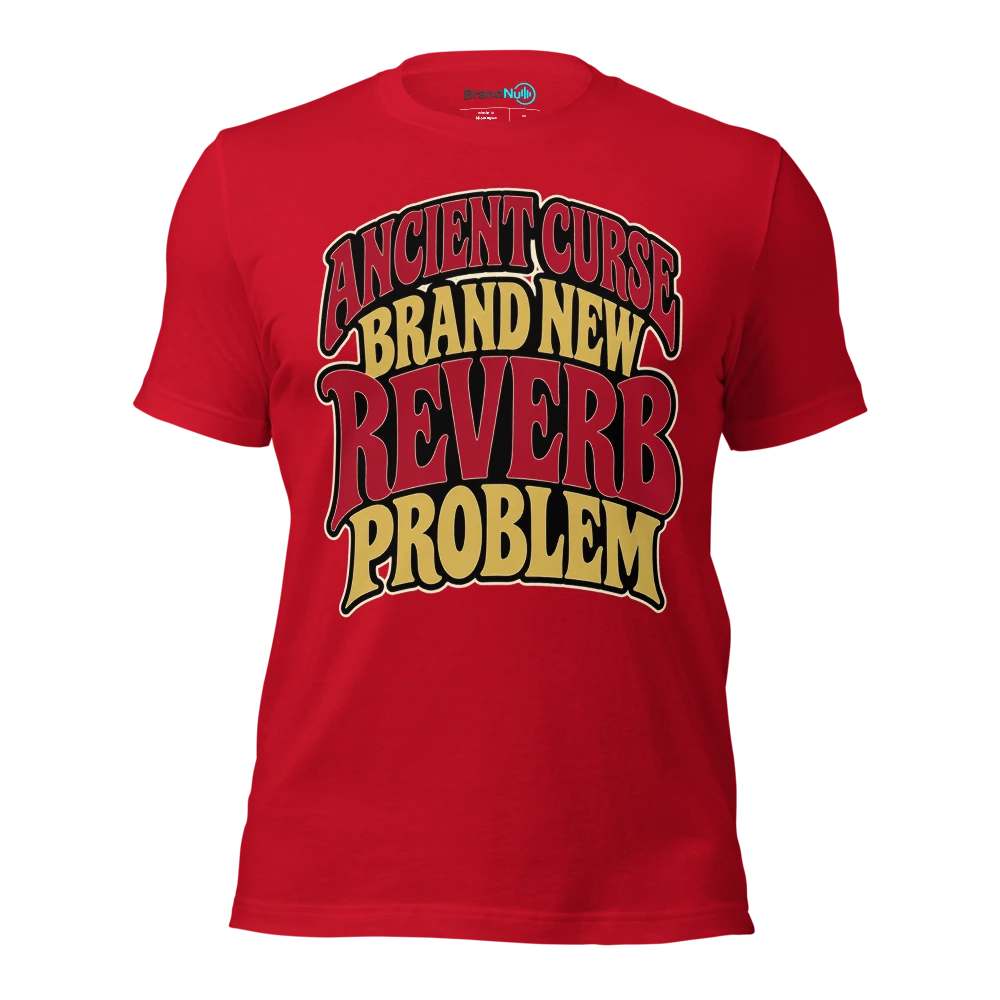 ANCIENT CURSE BRAND NEW REVERB PROBLEM T Shirt Red Front