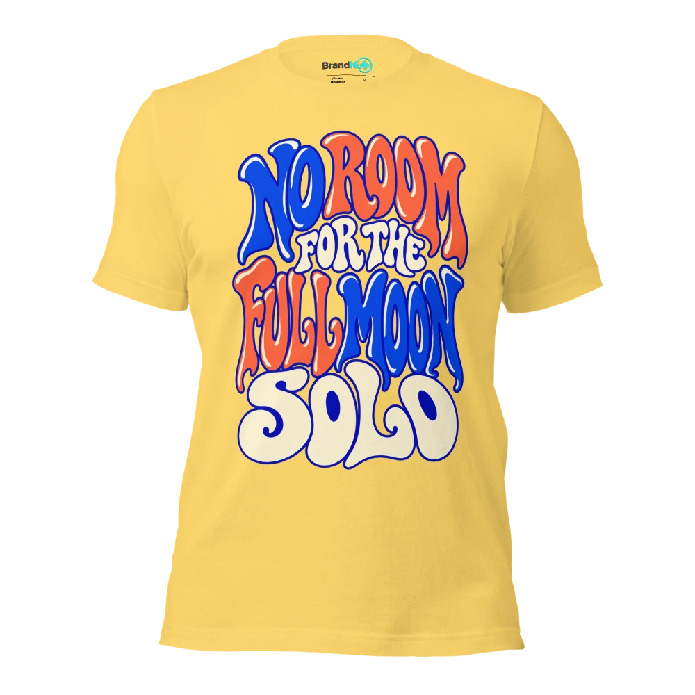 NO ROOM FOR THE FULL MOON SOLO T Shirt Yellow Front