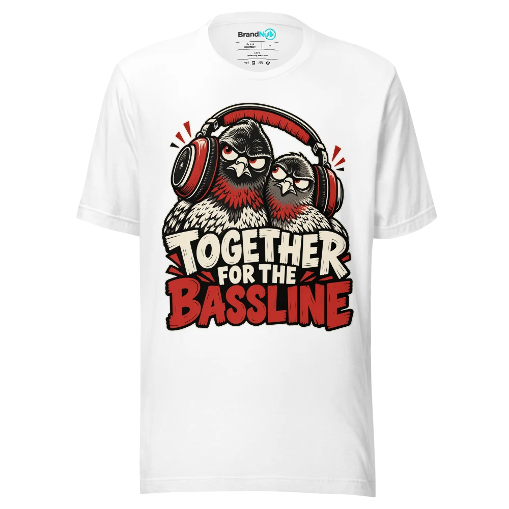 TOGETHER FOR THE BASSLINE T Shirt White Front