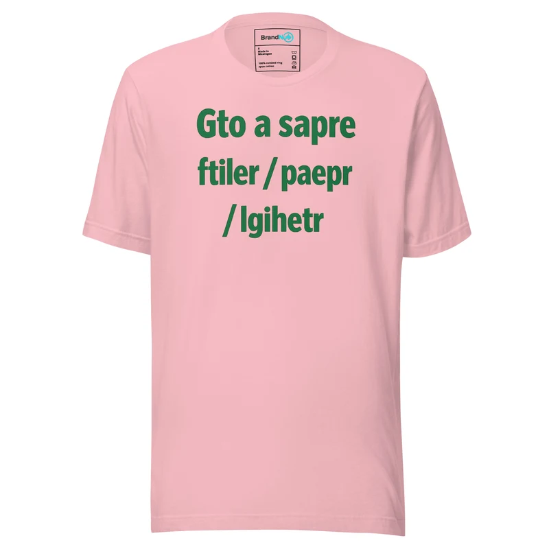 Got a Spare Filter Paper Lighter T Shirt – Smoking Area Classic - Pink