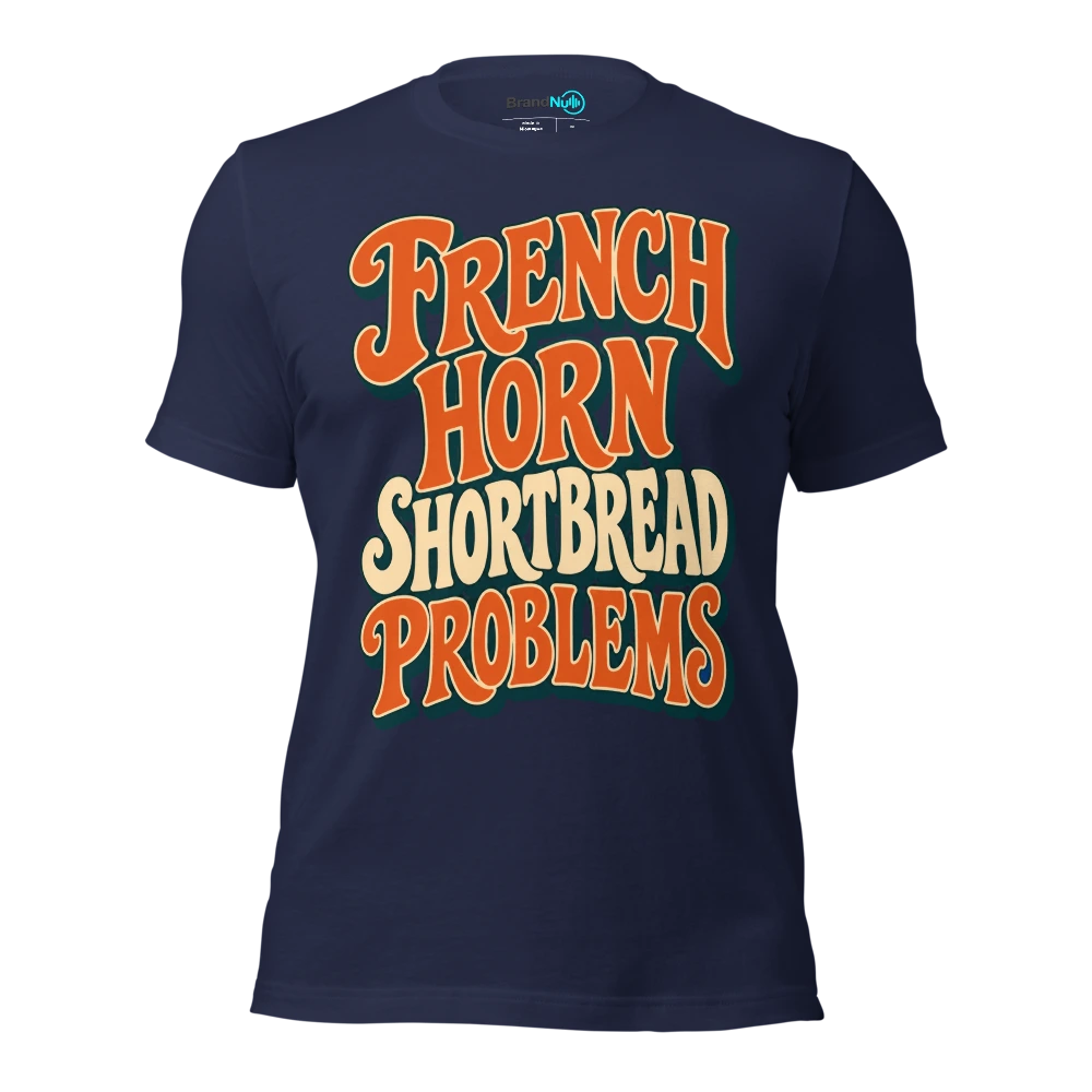 FRENCH HORN SHORTBREAD PROBLEMS T Shirt Navy Front