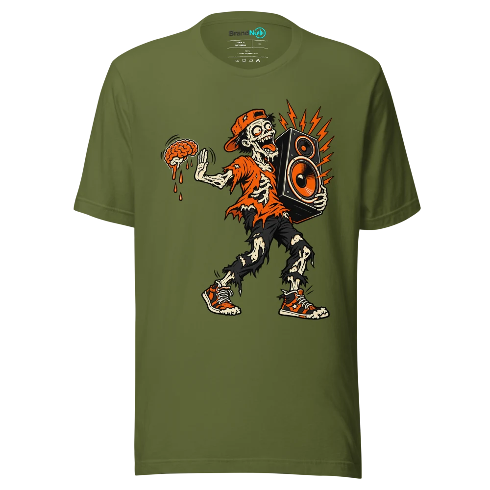 BRAINS OPTIONAL BASS ESSENTIAL T Shirt Olive Front