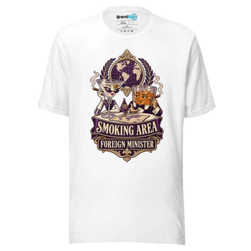 Smoking Area Foreign Minister T Shirt - White