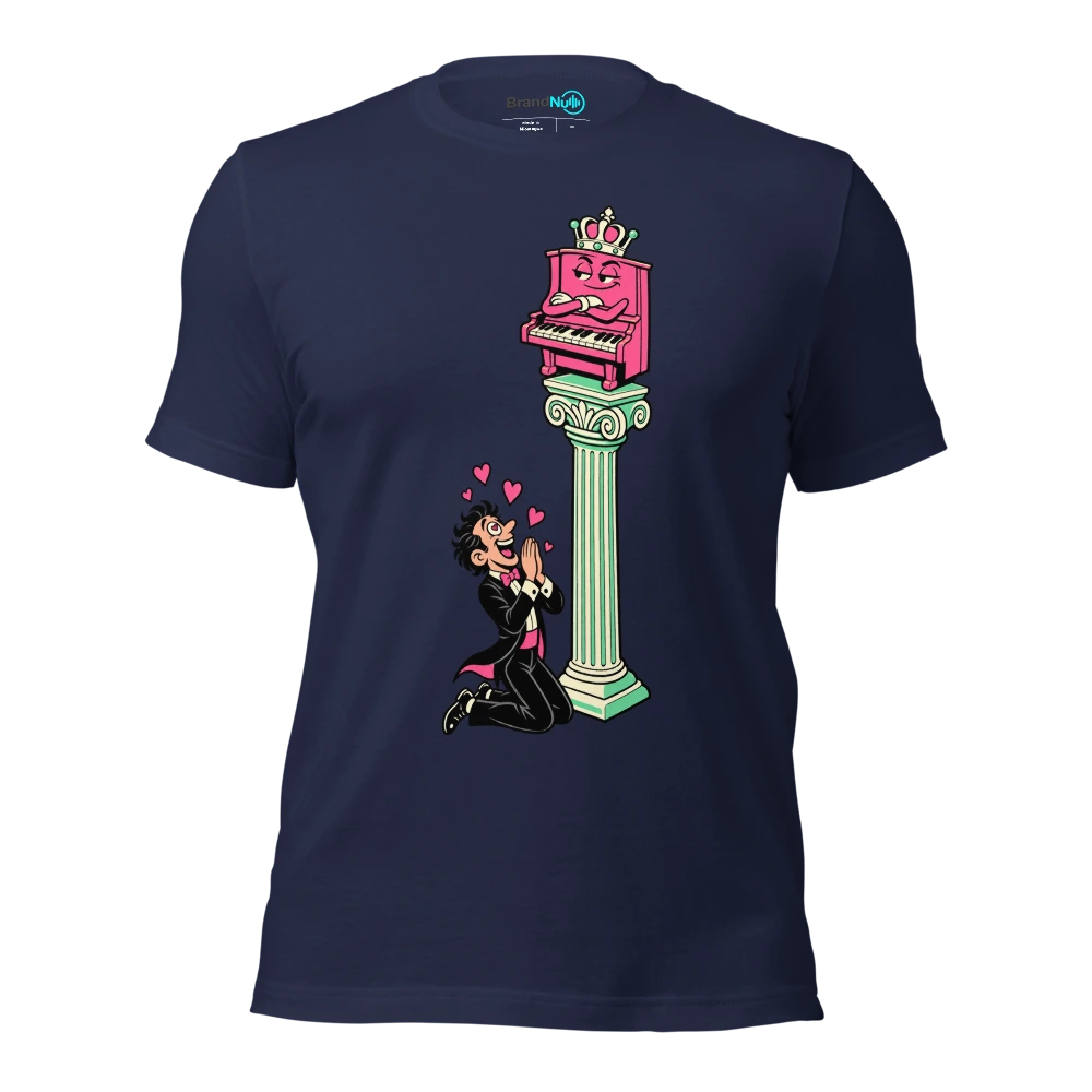 THE TOY PIANO HAS A SUPERIORITY COMPLEX T Shirt Navy Front