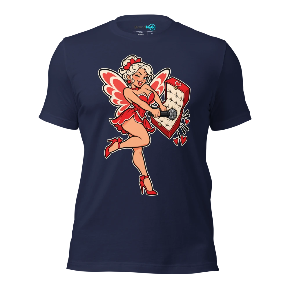 THE LOVE FAIRY HAS MUTED THE HARMONY T Shirt Navy Front